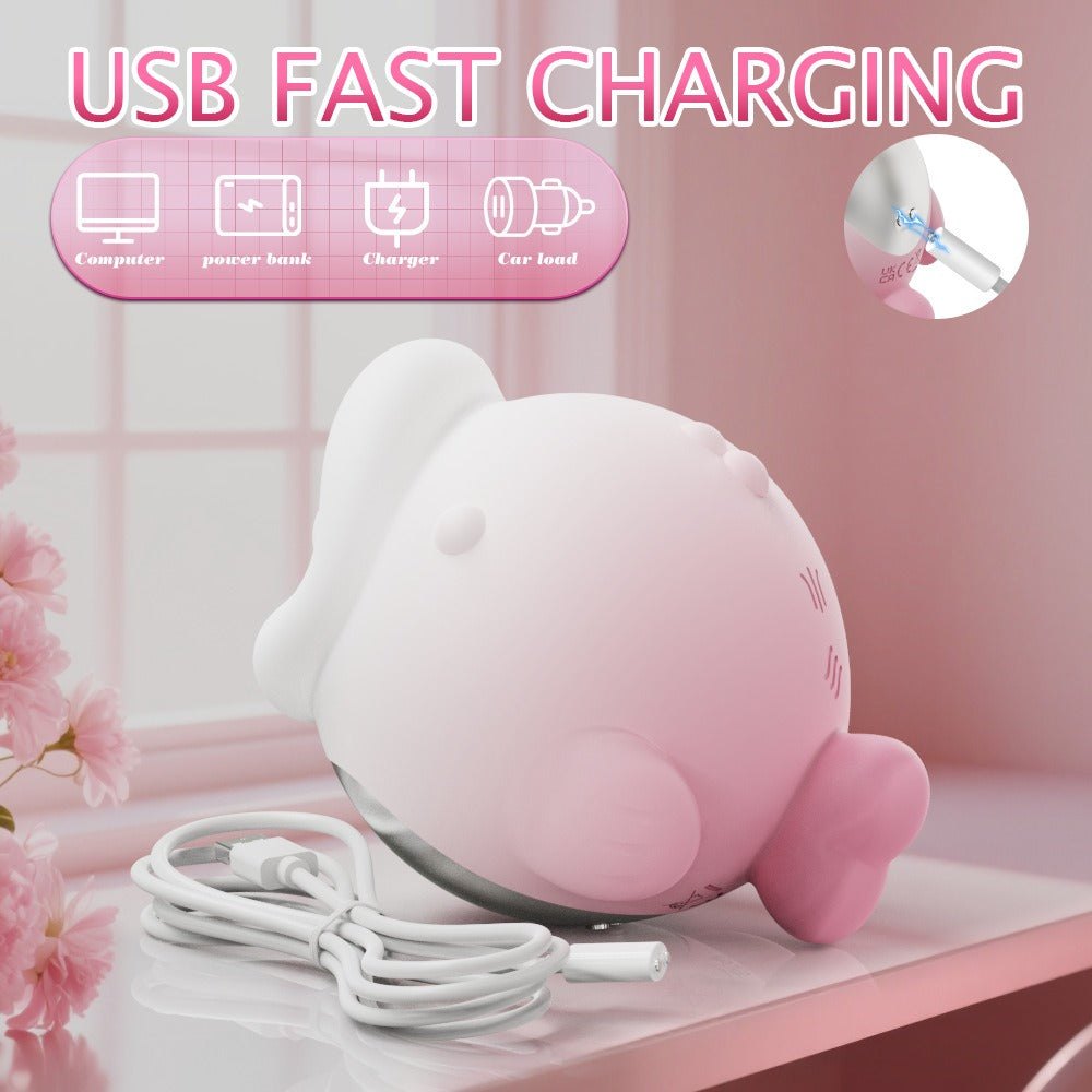 Pink and white big mouth fish stimulator, photo 3