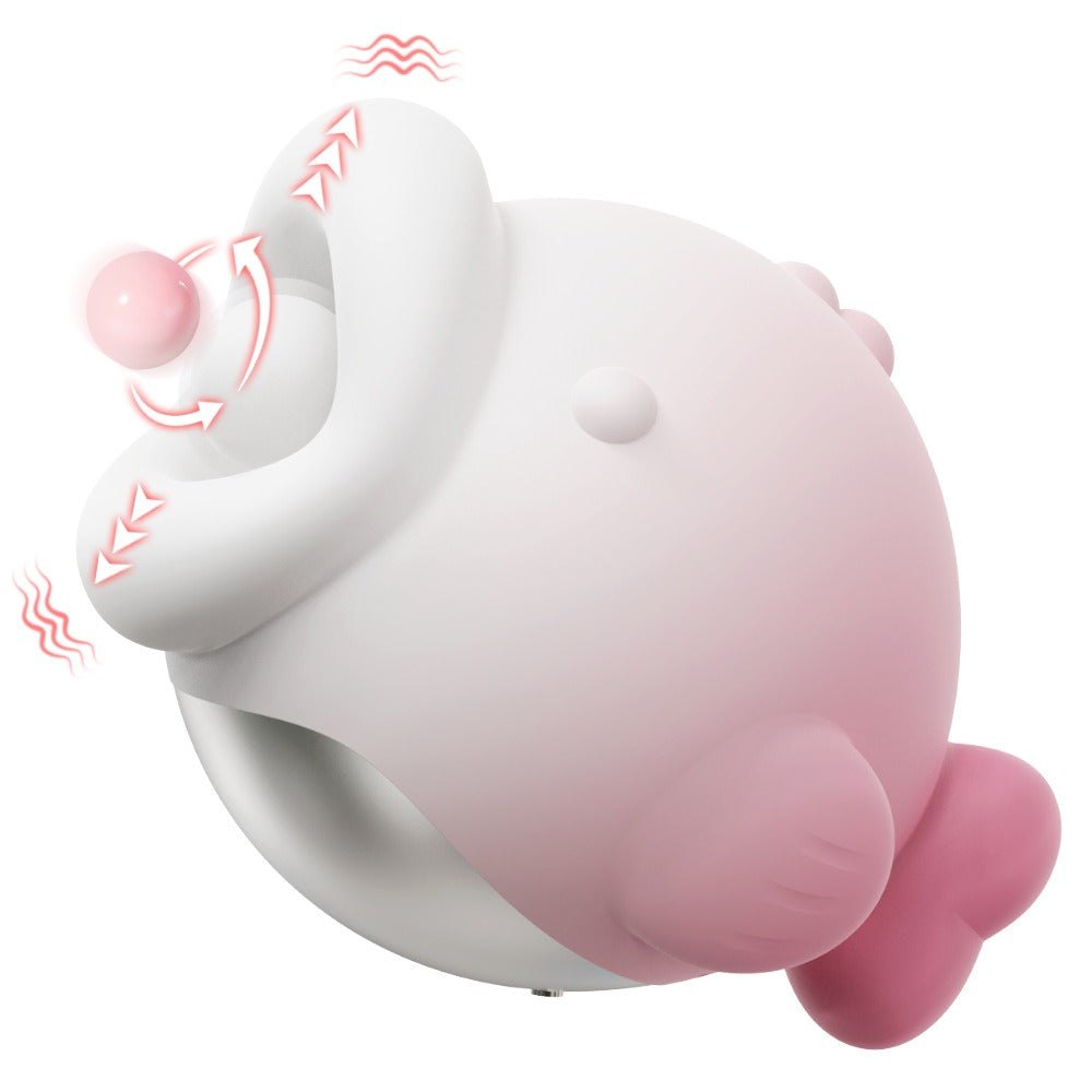 Pink and white big mouth fish stimulator, photo 8
