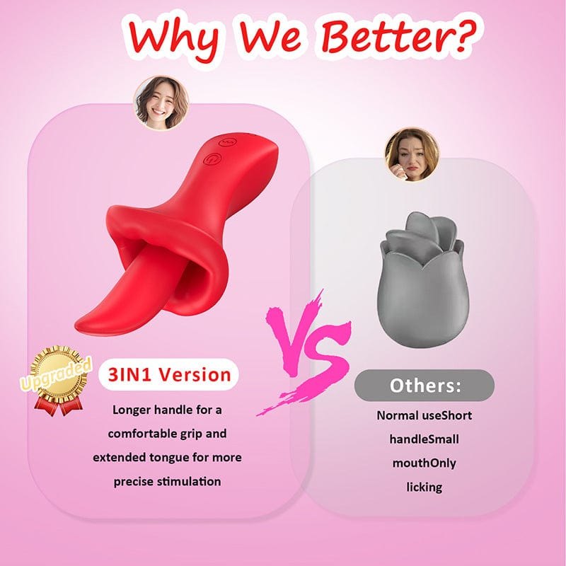 Red big mouth suction vibrator, photo 7