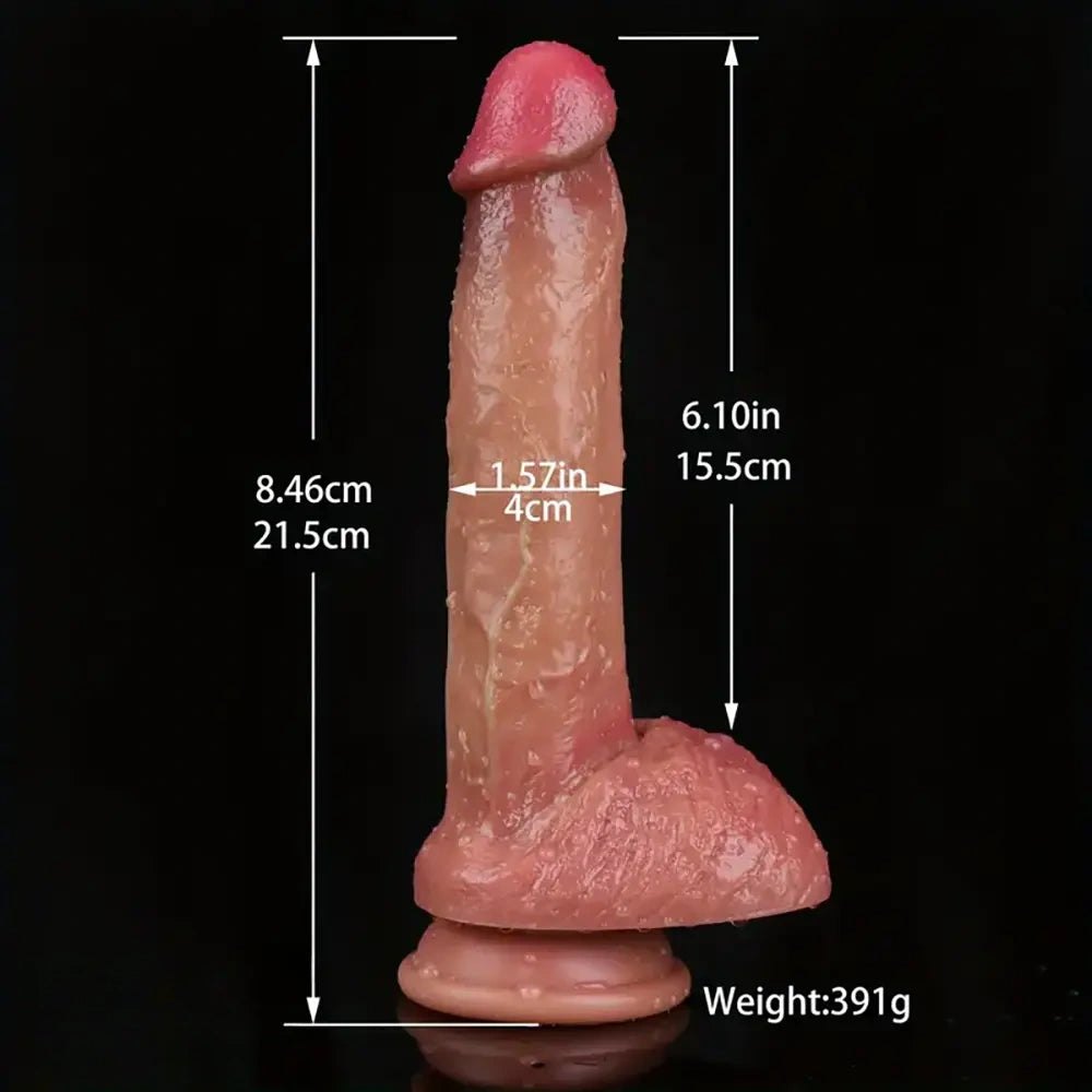 Flesh tone big realistic silicone dildo, photo 4
