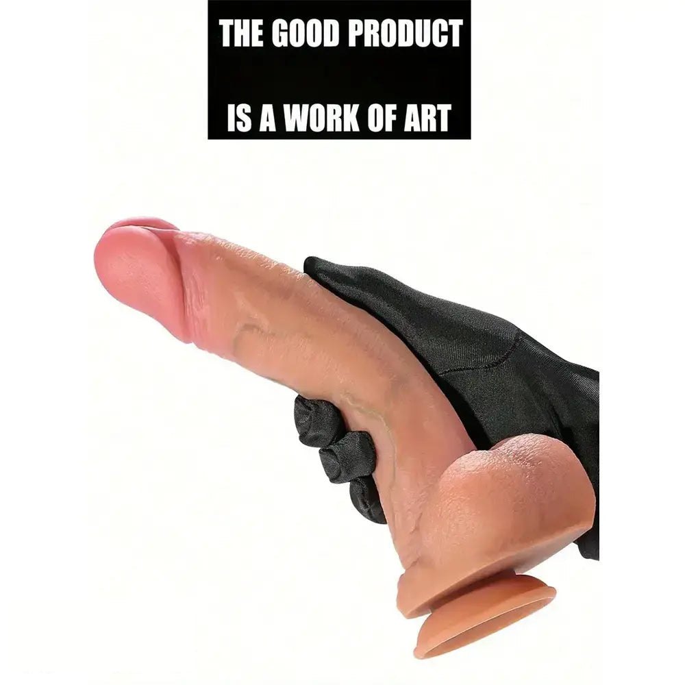 Flesh realistic silicone dildo, photo 13