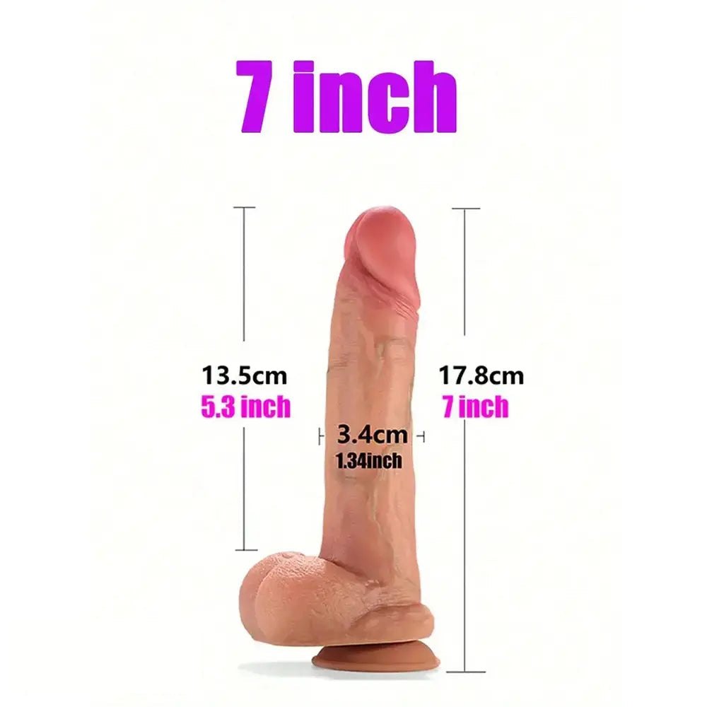 Flesh realistic silicone dildo, photo 5