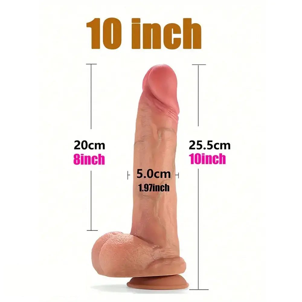 Flesh realistic silicone dildo, photo 7