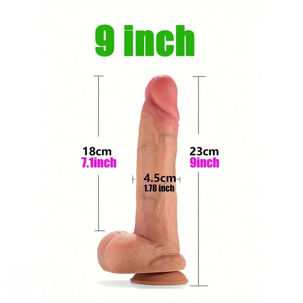 Flesh realistic silicone dildo, photo 8