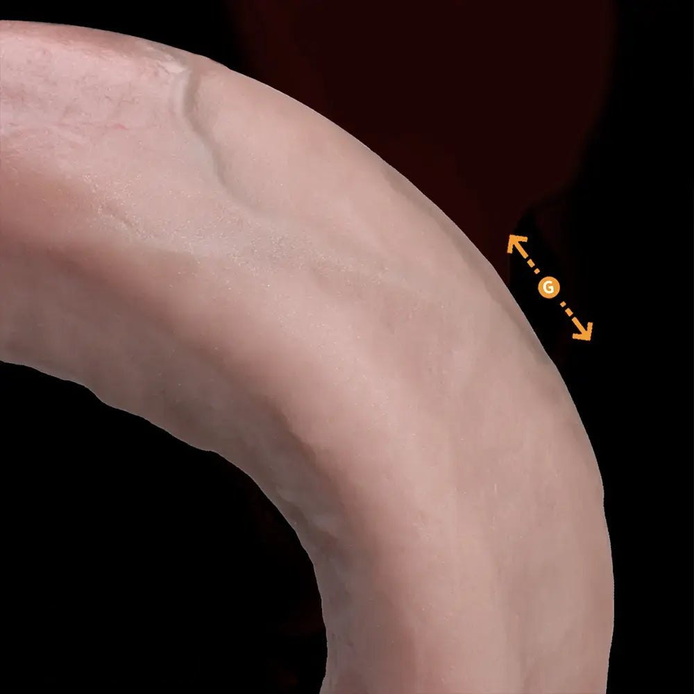 Flesh big realistic silicone dildo, photo 11