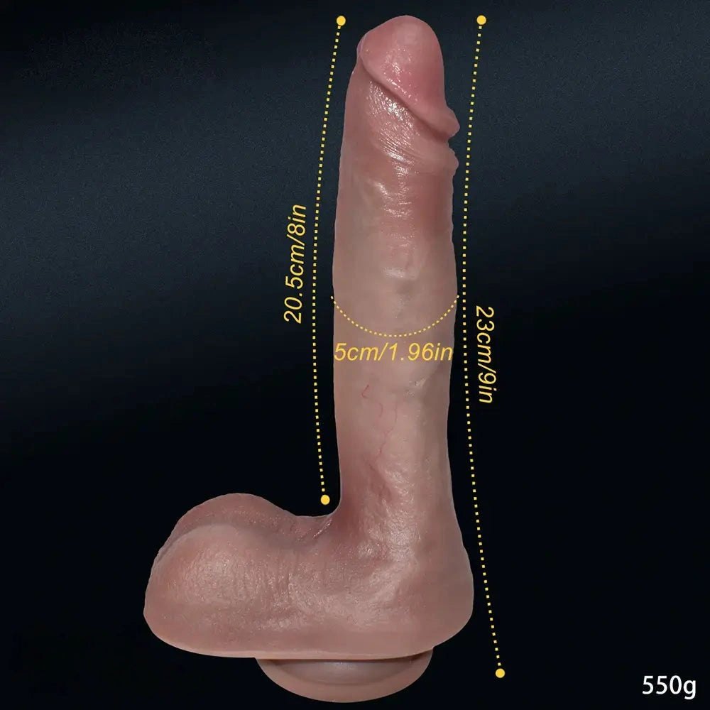 Flesh big realistic silicone dildo, photo 14