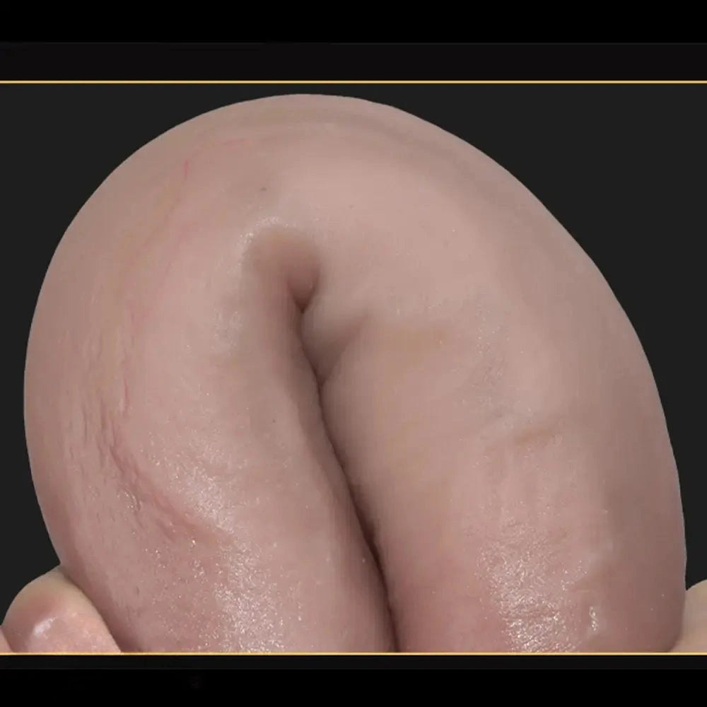 Flesh big realistic silicone dildo, photo 7