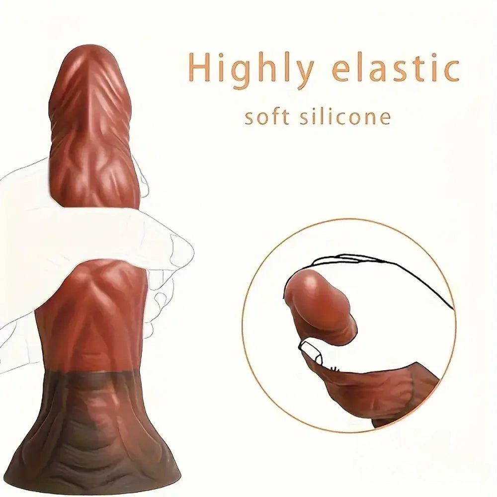 Colorful silicone large dildo, photo 2