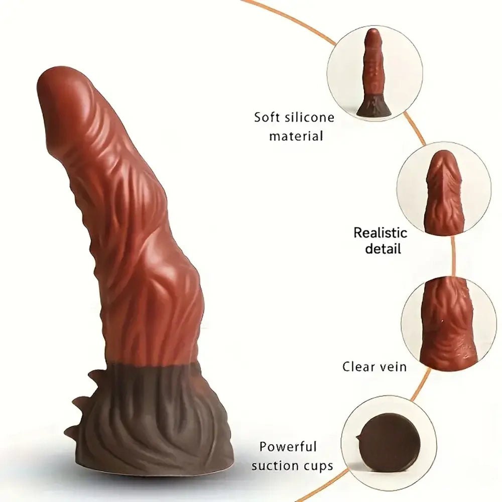 Colorful silicone large dildo, photo 3