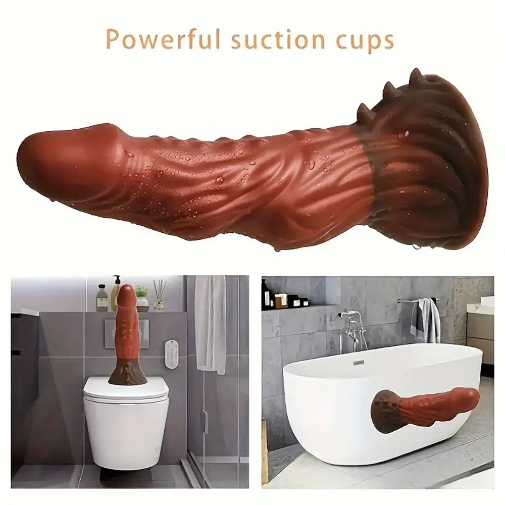 Colorful silicone large dildo, photo 4