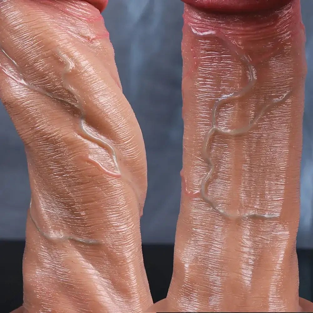 Realistic silicone dildo with suction cup base, photo 10