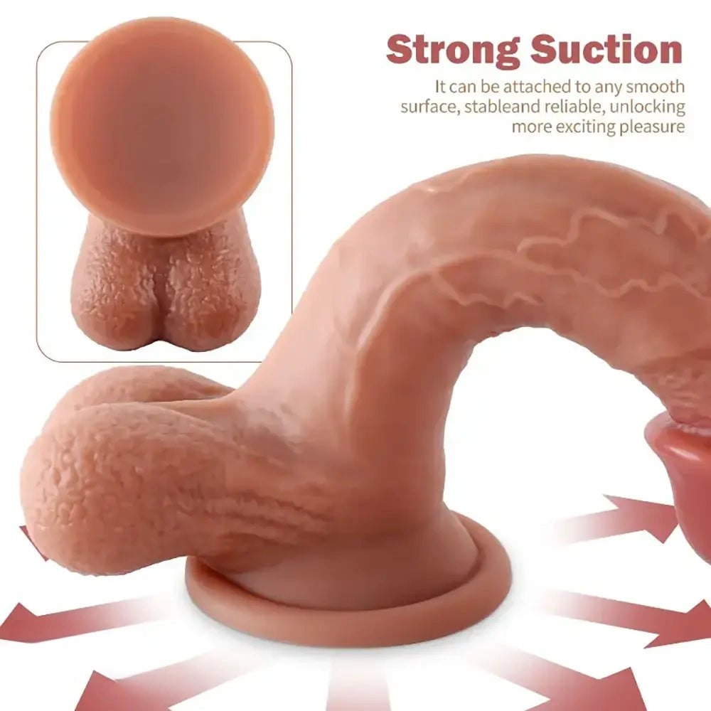 Flesh tone large silicone suction cup dildo, photo 2