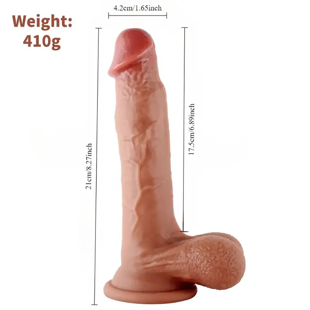 Flesh tone large silicone suction cup dildo, photo 3