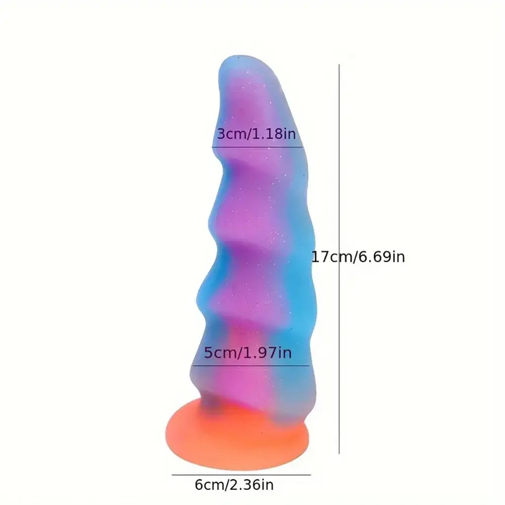 Colorful textured monster fantasy dildo, photo 7