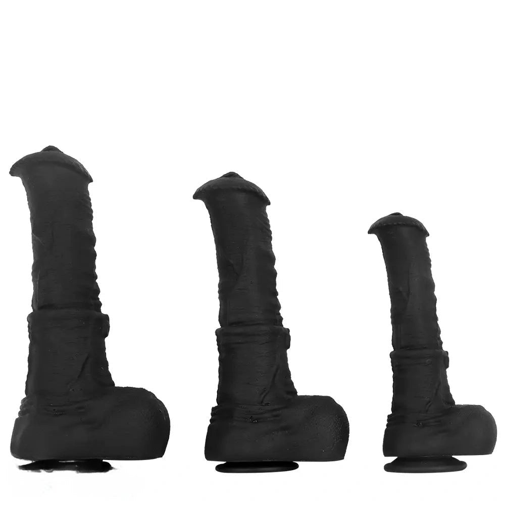 Black large thick silicone dildo, photo 1