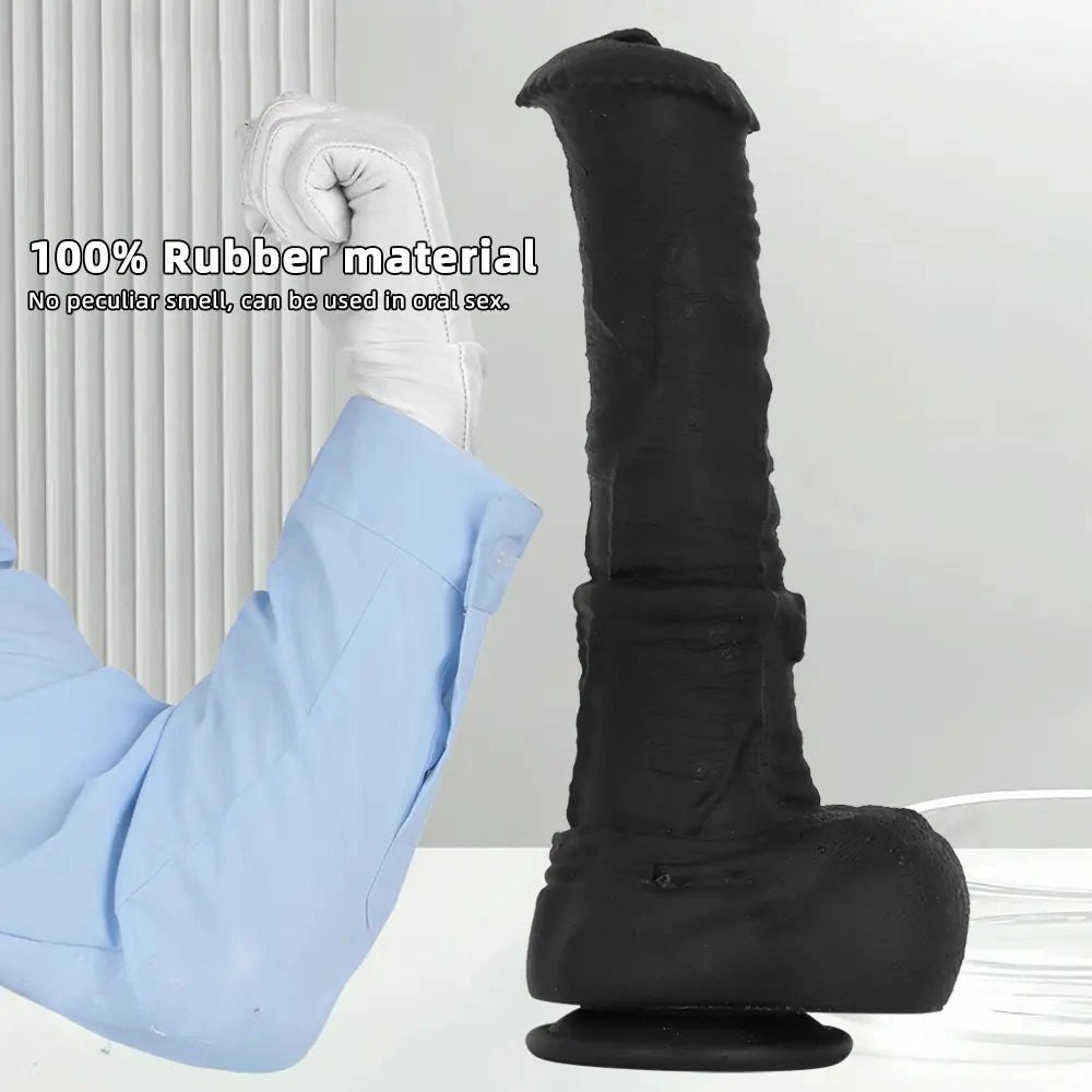 Black large thick silicone dildo, photo 10