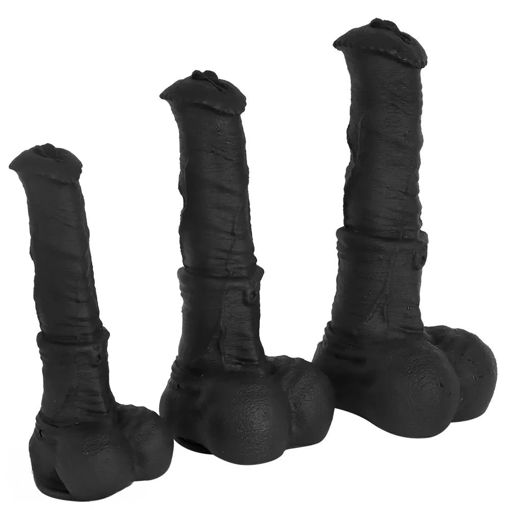 Black large thick silicone dildo, photo 2