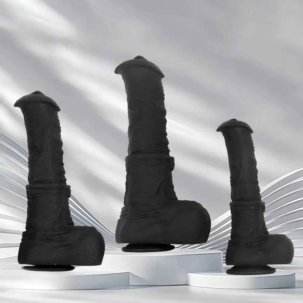 Black large thick silicone dildo, photo 6