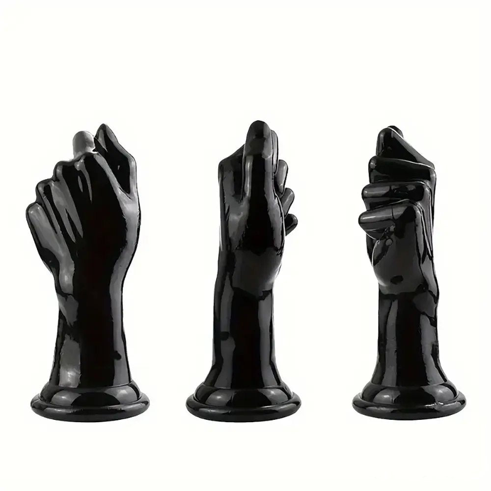 Black fist shaped tpe dildo, photo 1