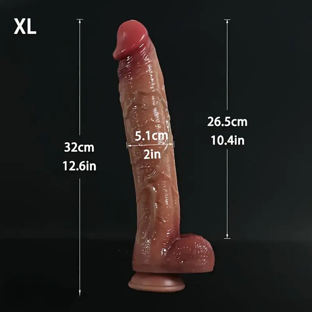 Brown multi-size realistic dildo, photo 3