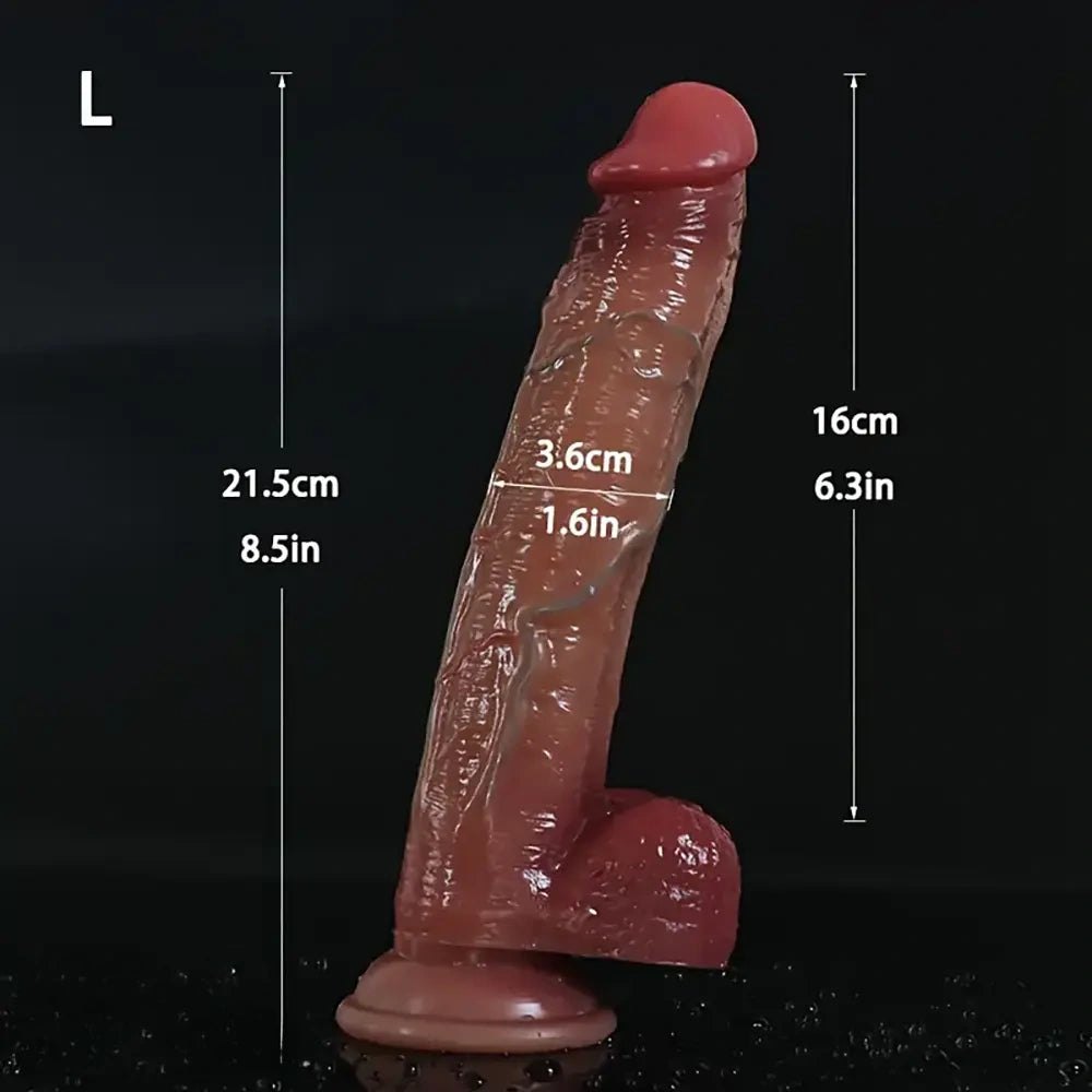 Brown multi-size realistic dildo, photo 4