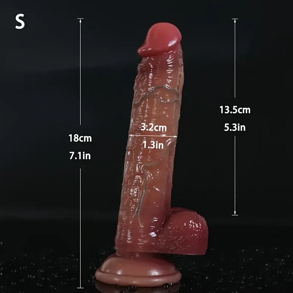 Brown multi-size realistic dildo, photo 5