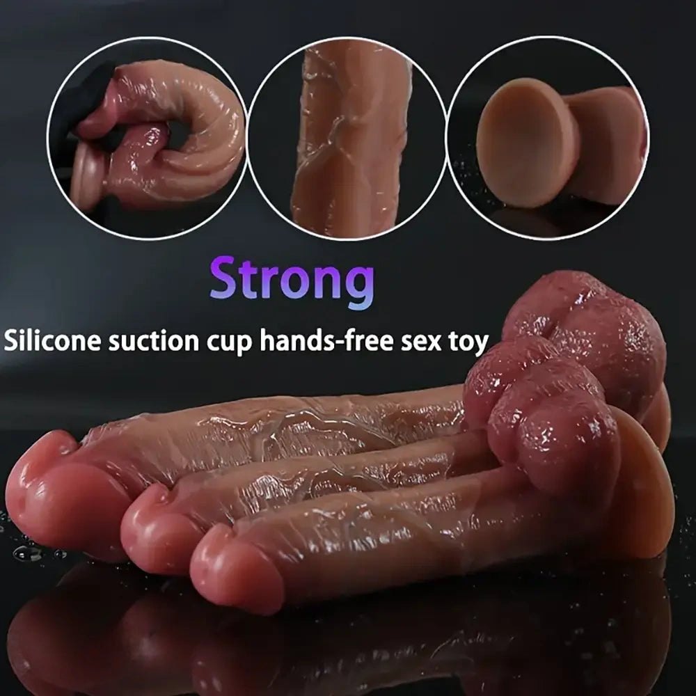 Brown multi-size realistic dildo, photo 9