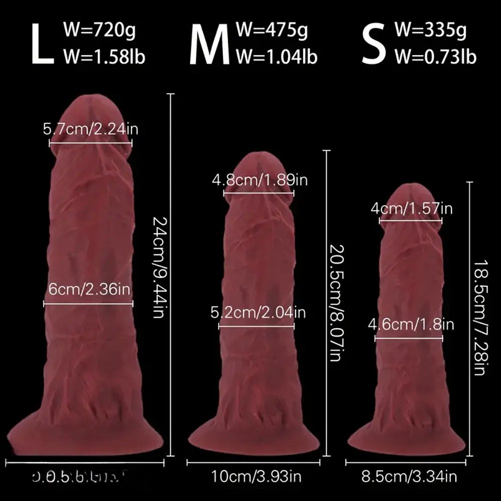 Brown thick silicone dildo, photo 11