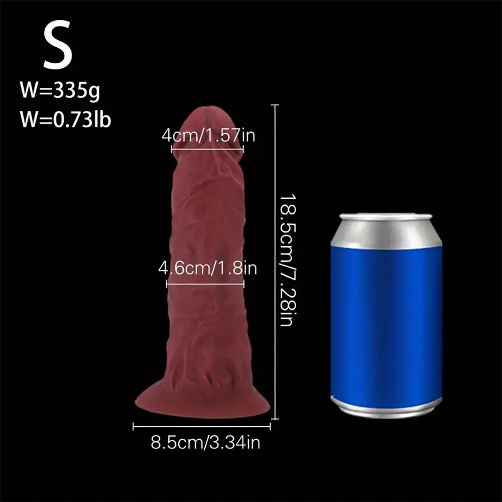 Brown thick silicone dildo, photo 13