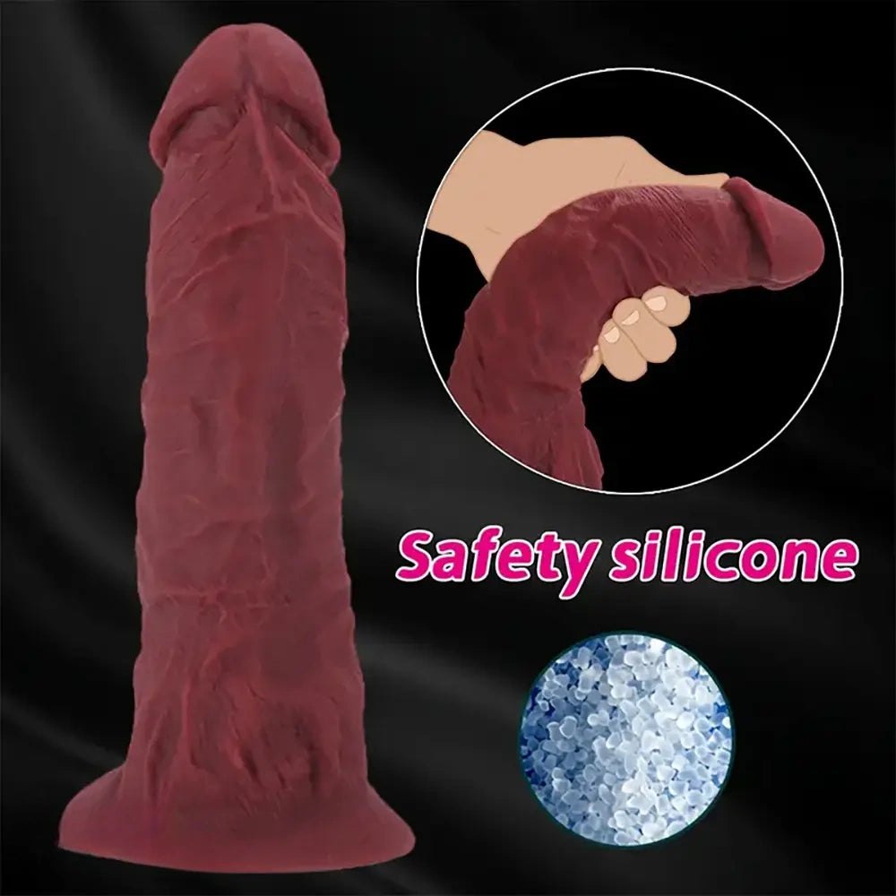 Brown thick silicone dildo, photo 2