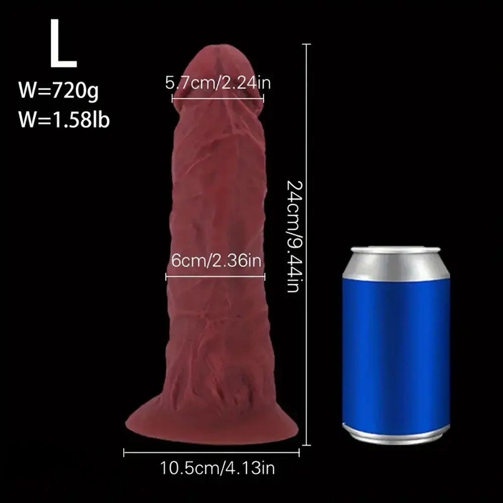 Brown thick silicone dildo, photo 5