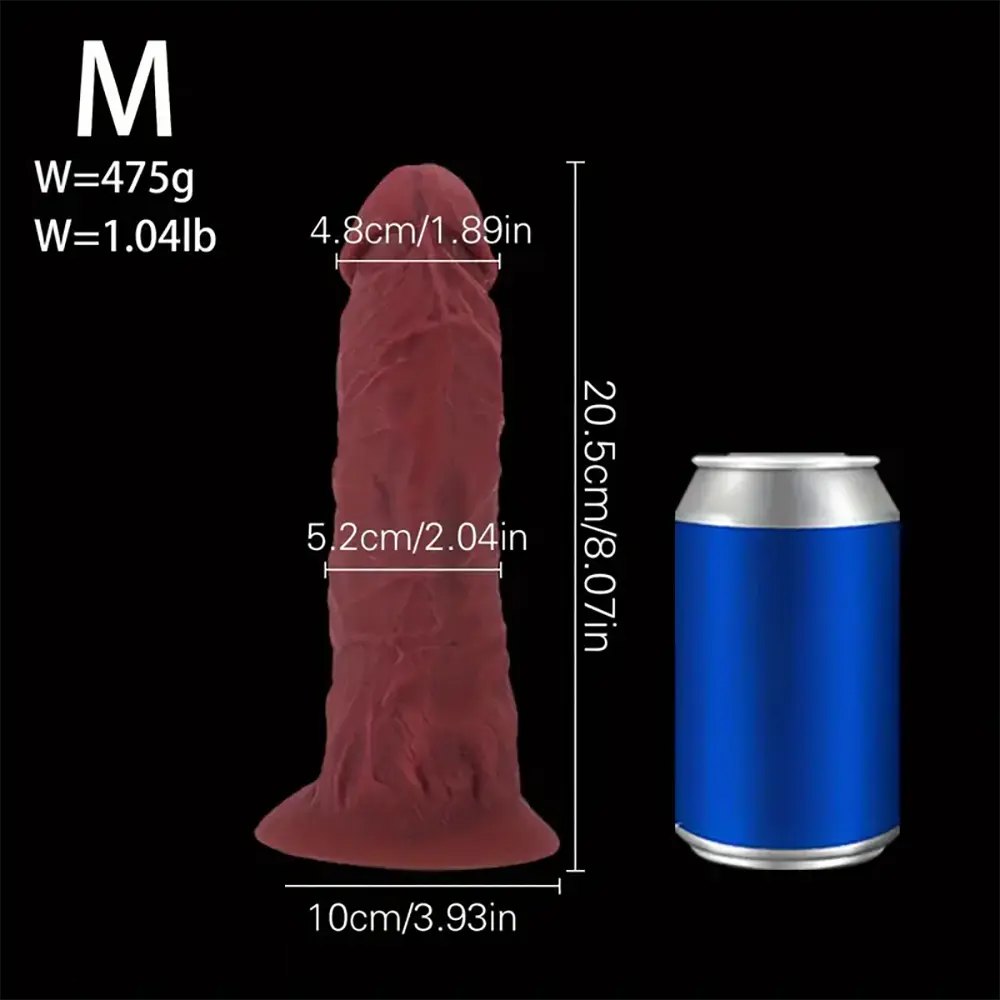 Brown thick silicone dildo, photo 8