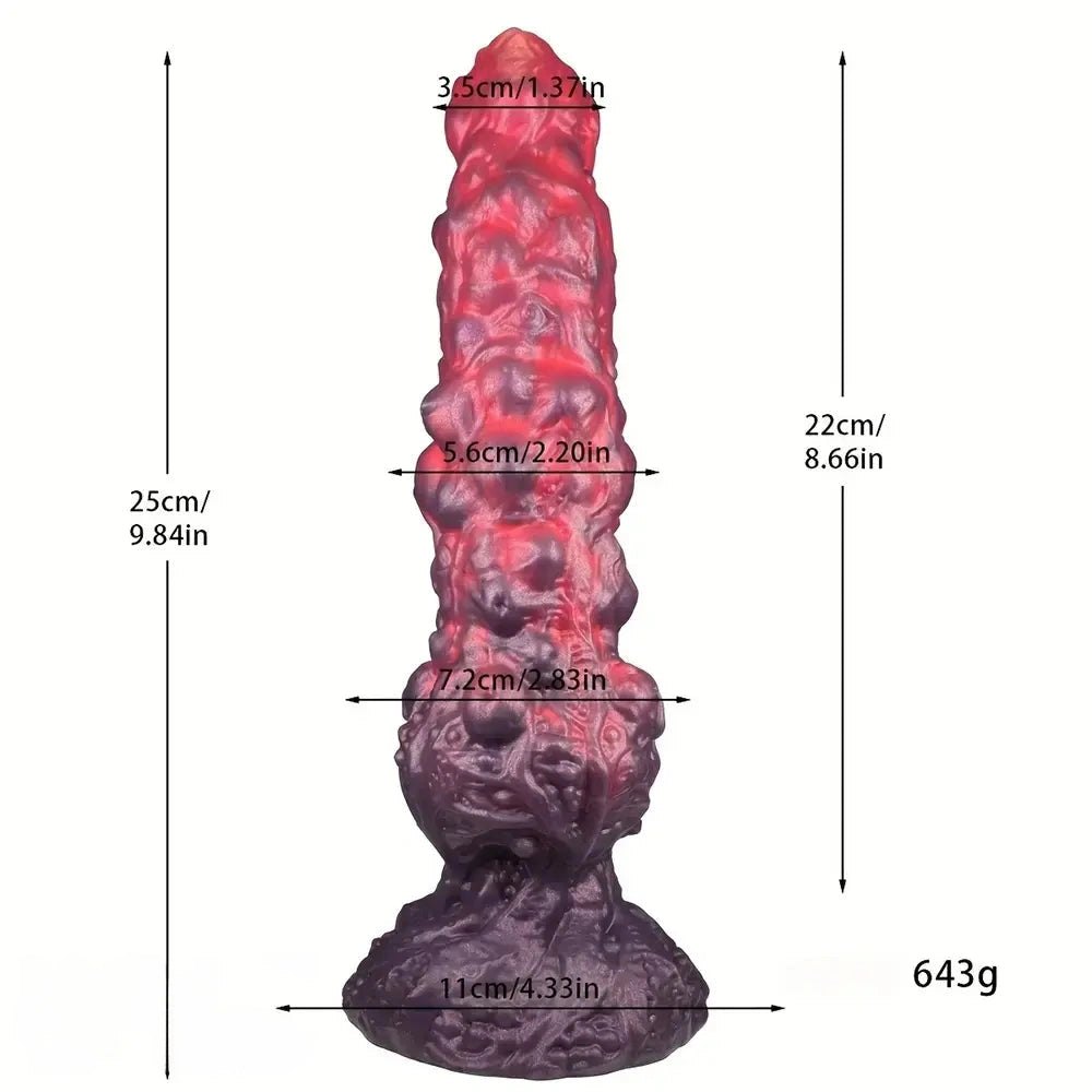 Spiked bumpy silicone big thick dildo, photo 4