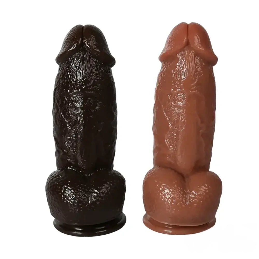 Big thick suction cup dildo with realistic veining, photo 1