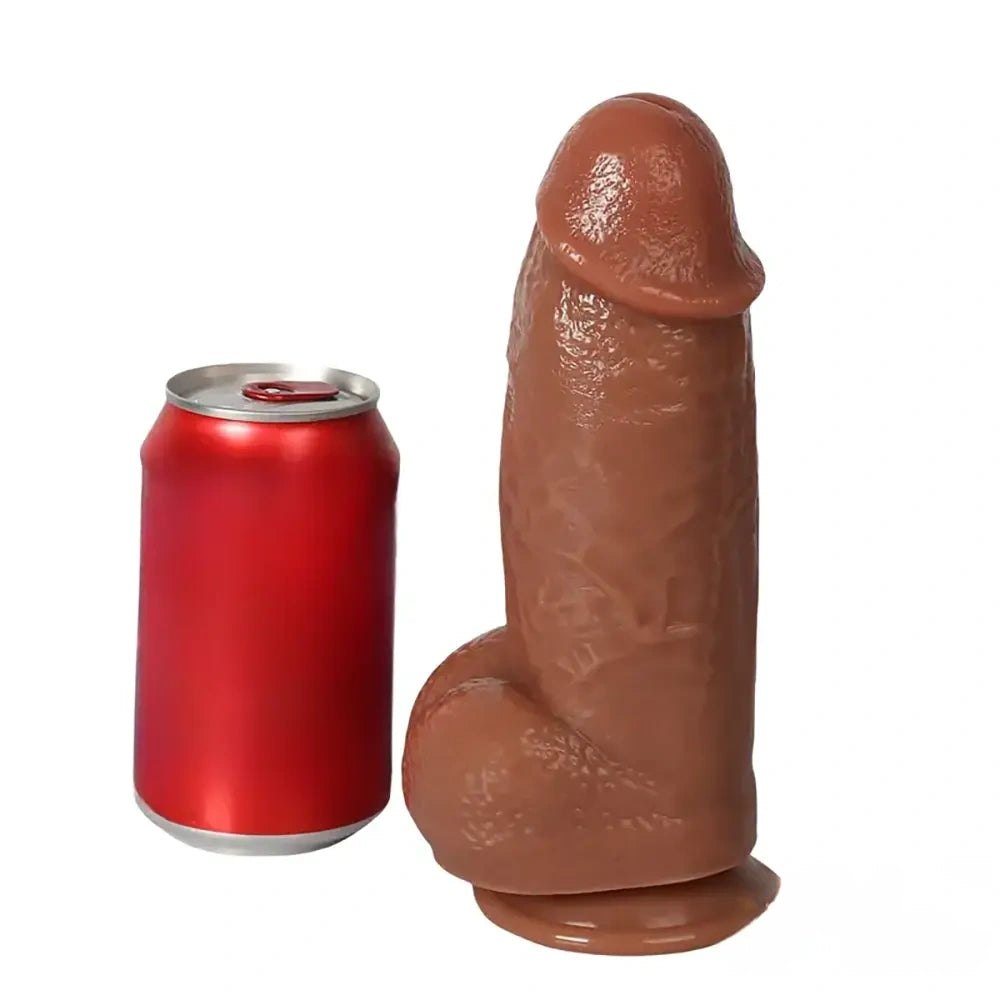 Big thick suction cup dildo with realistic veining, photo 4