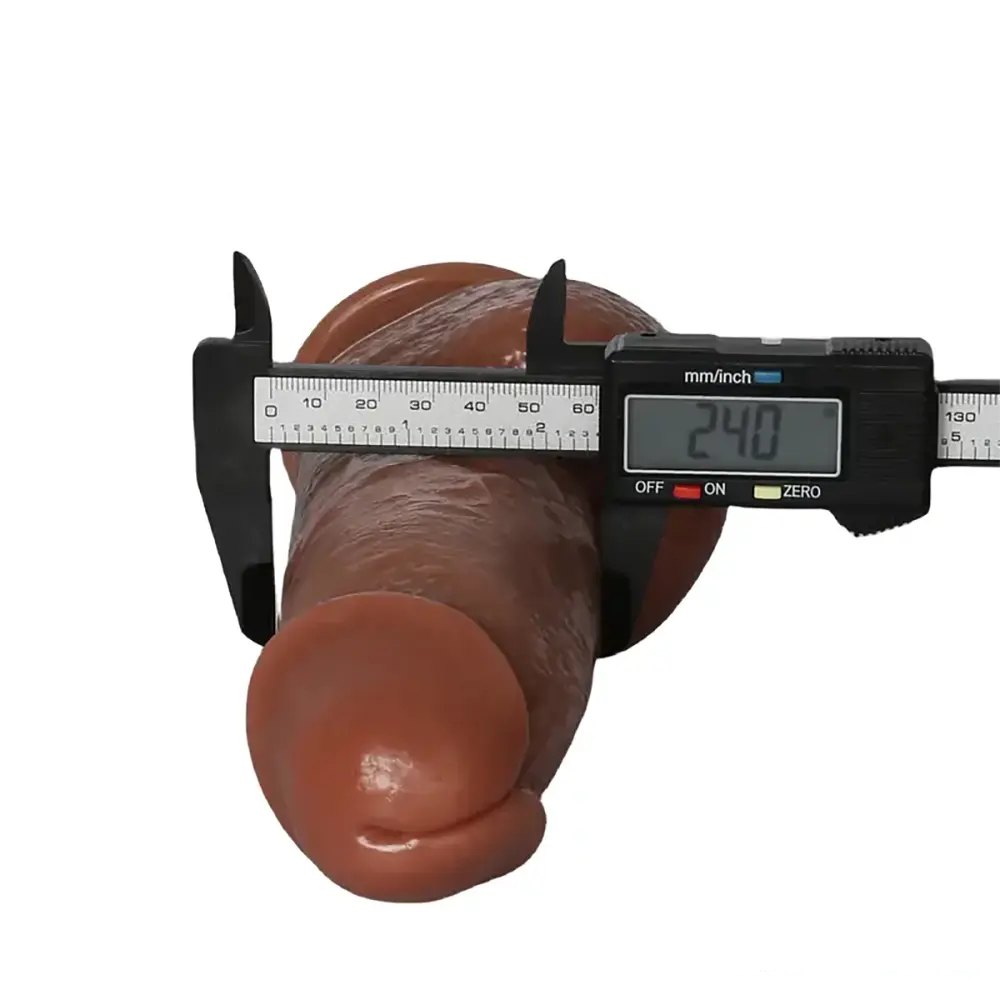 Big thick suction cup dildo with realistic veining, photo 6