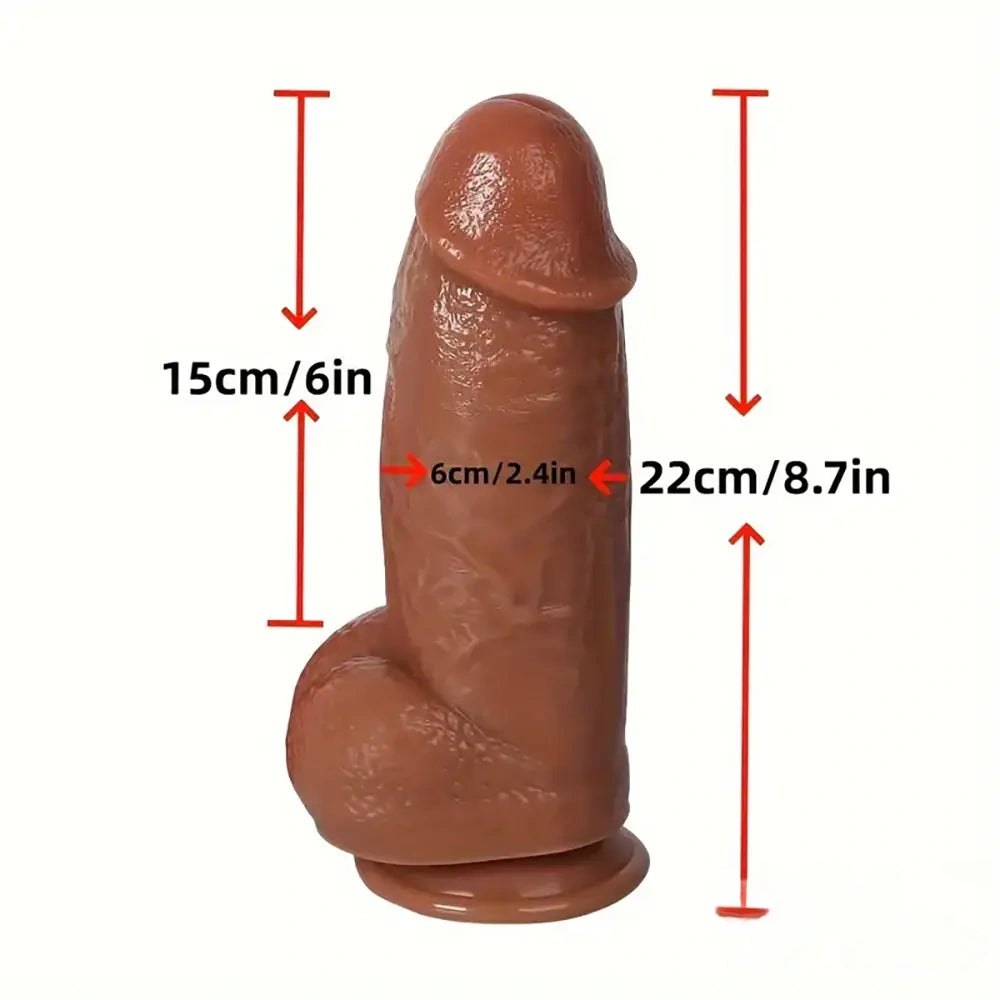 Big thick suction cup dildo with realistic veining, photo 7