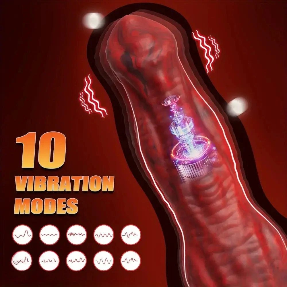 Red big thick silicone dildo, photo 3
