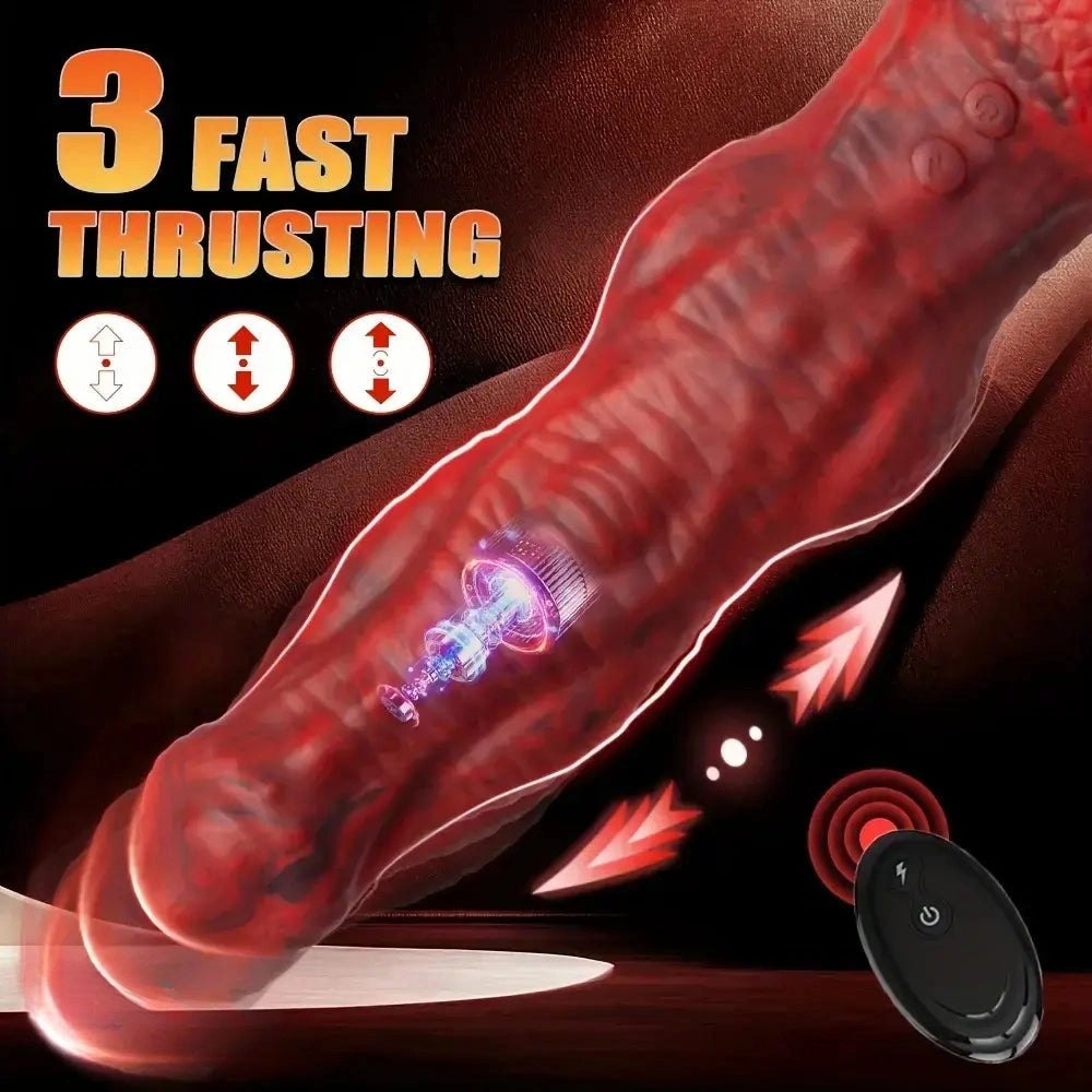 Red big thick silicone dildo, photo 8