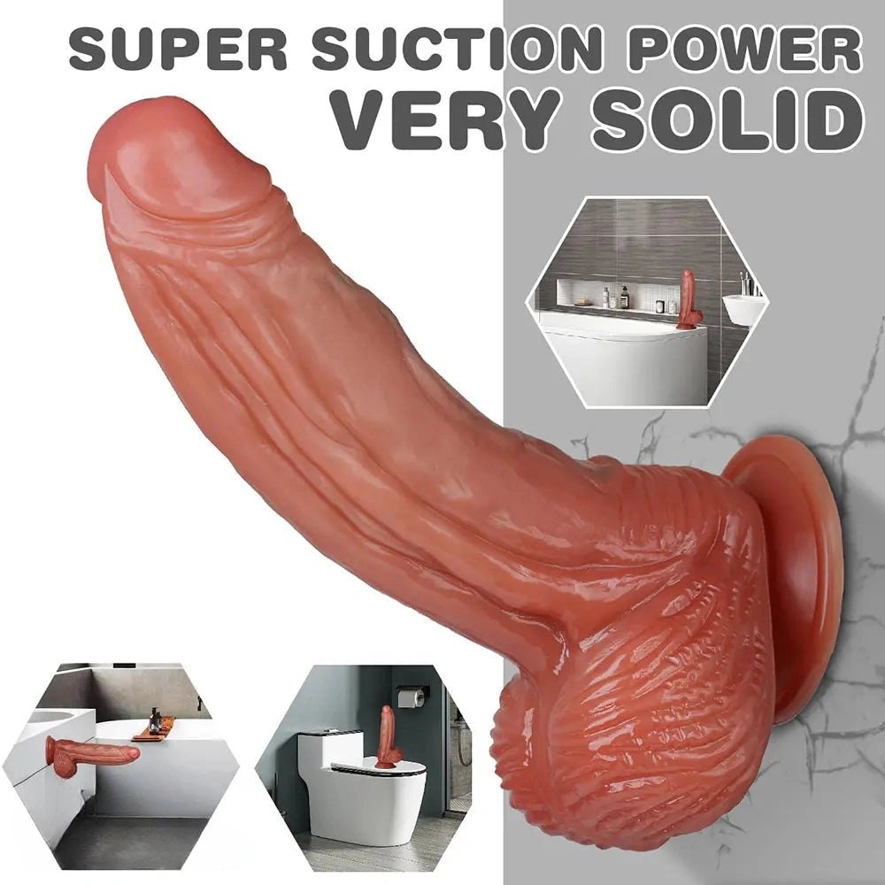 Flesh tone veiny realistic silicone dildo, photo 10