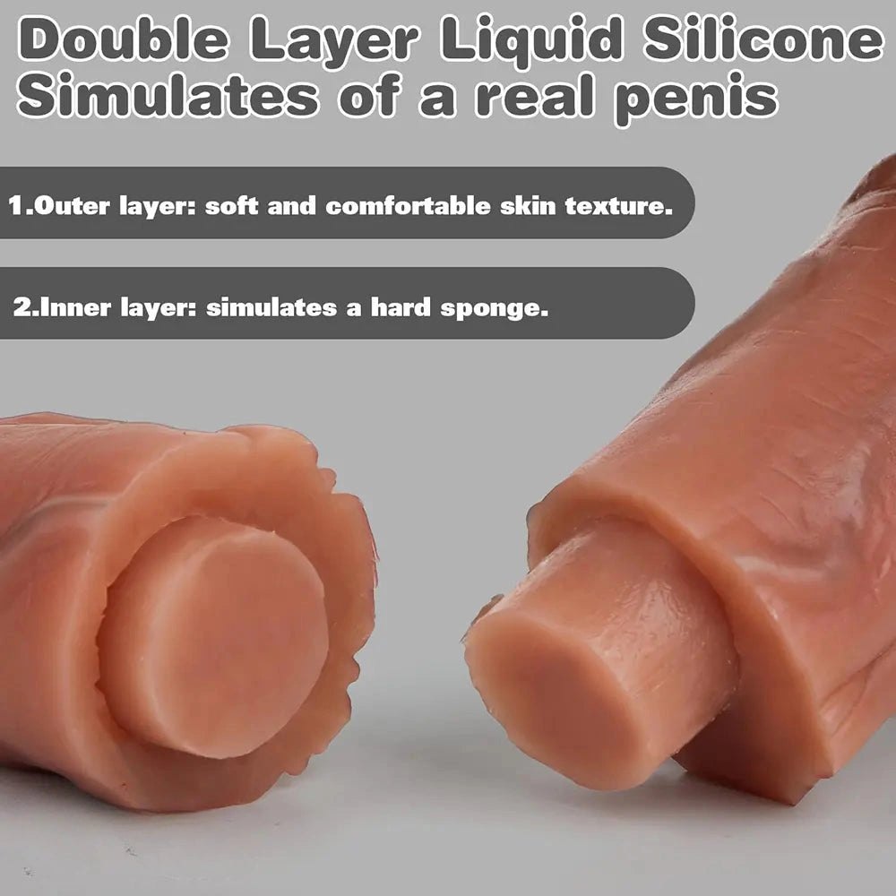 Flesh tone veiny realistic silicone dildo, photo 11