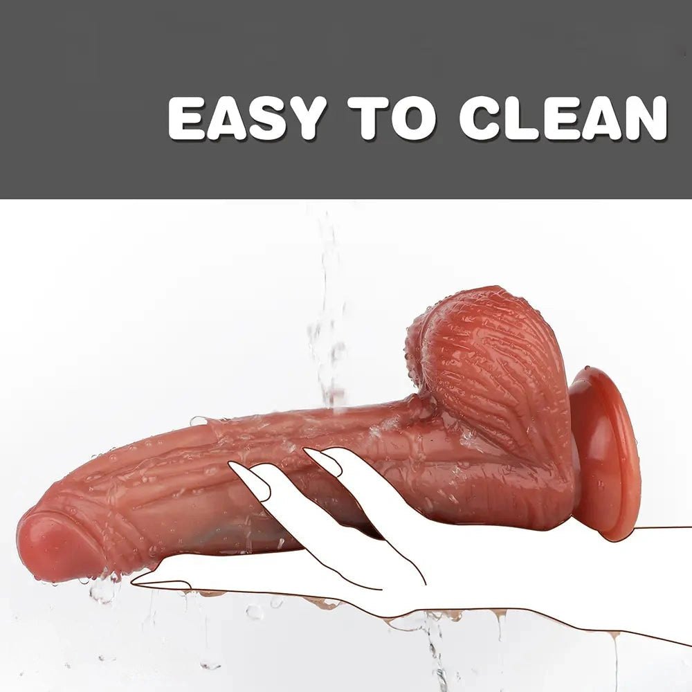 Flesh tone veiny realistic silicone dildo, photo 12