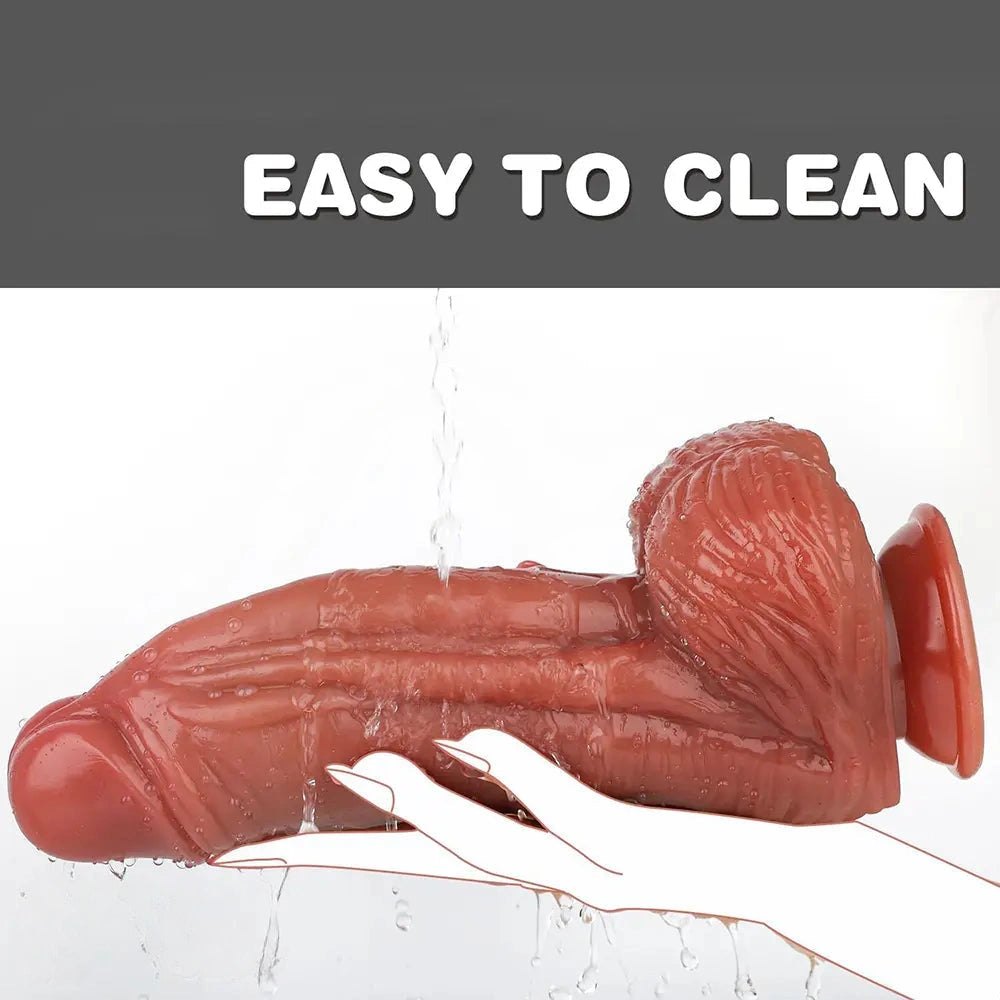 Flesh tone veiny realistic silicone dildo, photo 5