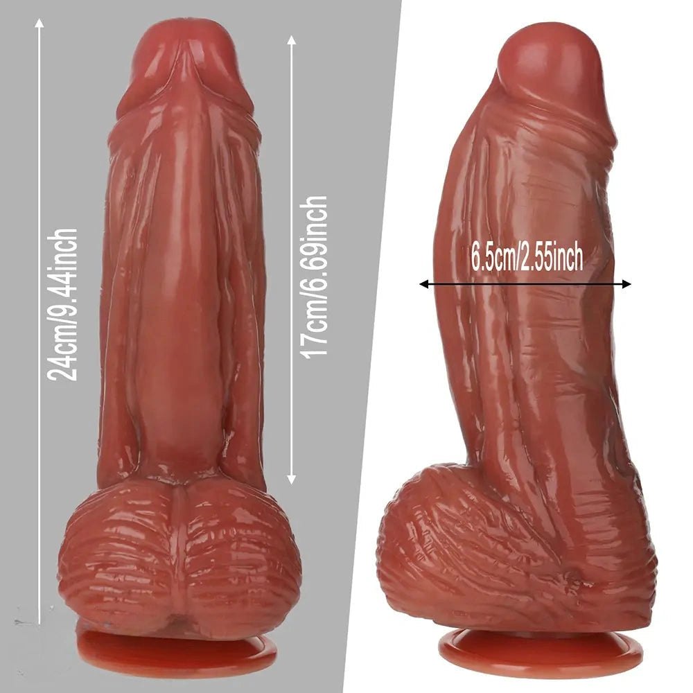 Flesh tone veiny realistic silicone dildo, photo 7