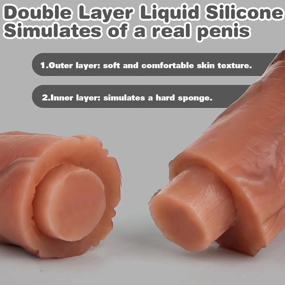 Flesh tone veiny realistic silicone dildo, photo 8