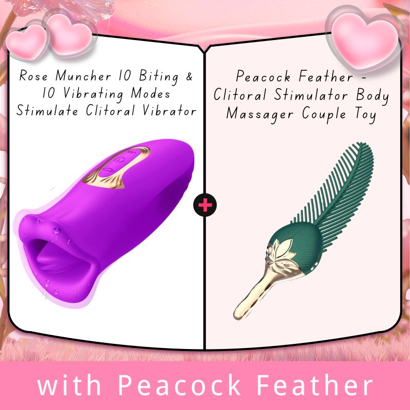 Purple lips shaped biting and vibrating toy