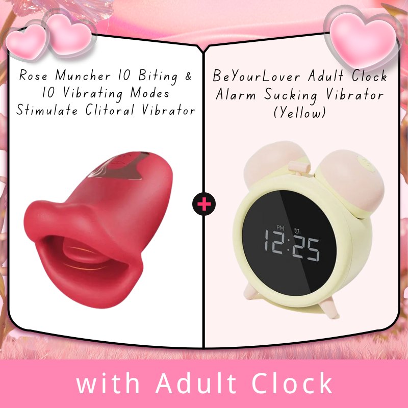 Red lips shaped biting and vibrating toy