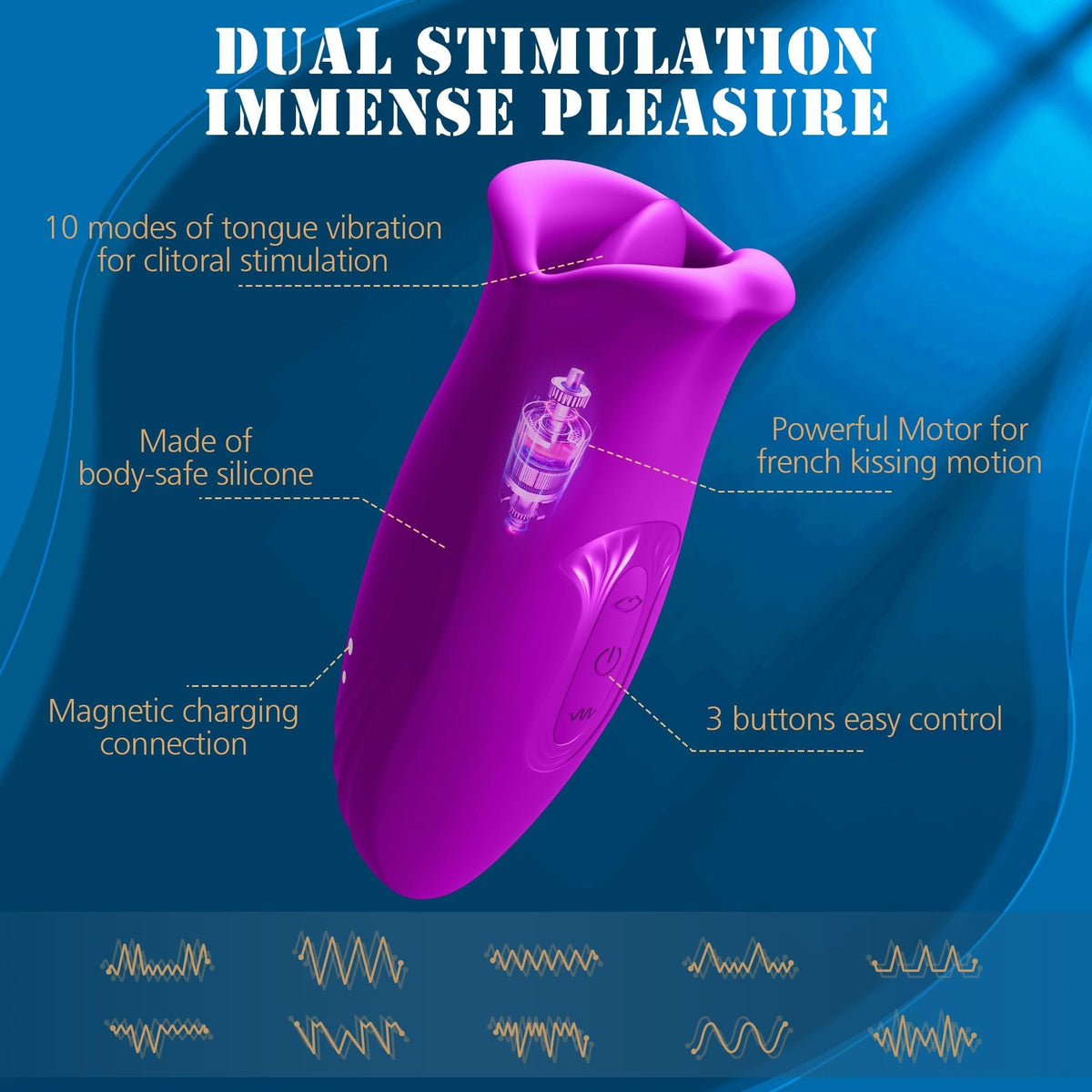 Lips shaped biting and vibrating toy, photo 8