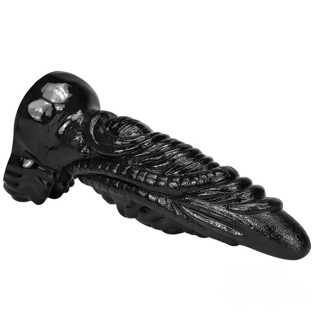 Black alien scale fantasy dildo, photo 11