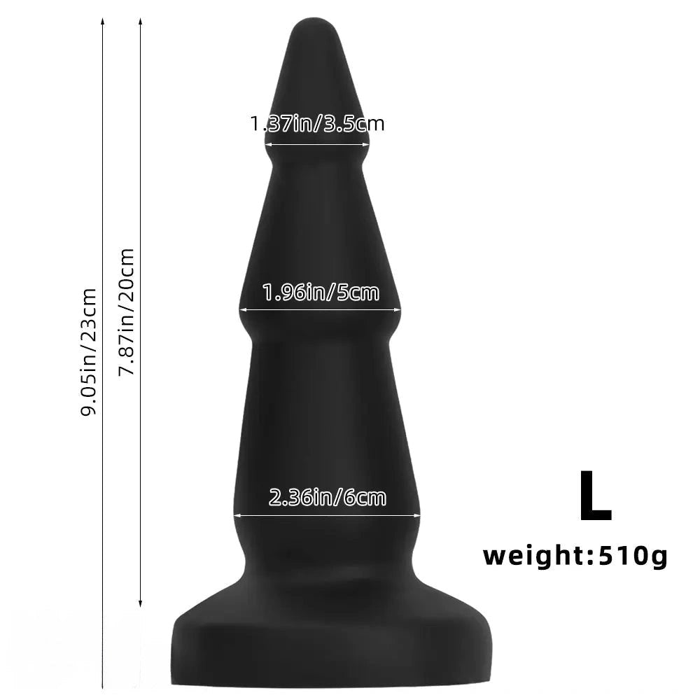 Black silicone anal trainer dildo, photo 12
